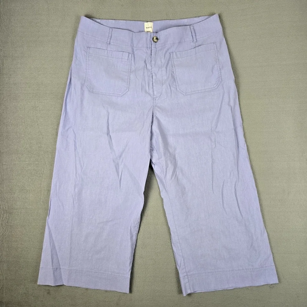 Maeve Anthropologie Pants Womens 28W‎ The Colette High Rise Crop Wide Leg Purple